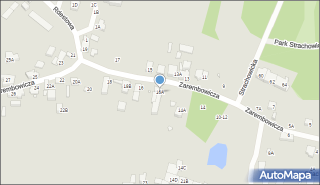 Wrocław, Zarembowicza Władysława, 16A, mapa Wrocławia