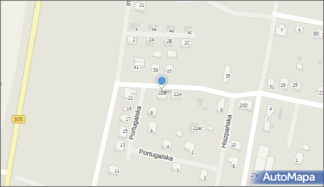 Wschowa, Zacisze, 22B, mapa Wschowa