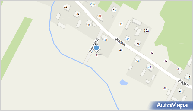 Wszebory, Zajączka, 1, mapa Wszebory