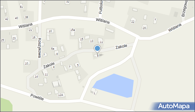 Wykowo, Zakole, 3, mapa Wykowo