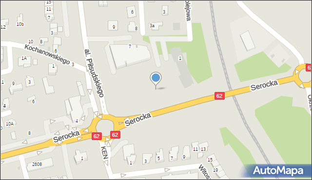 Wyszków, Zakolejowa, 1b, mapa Wyszków