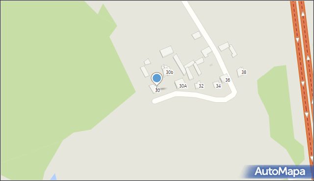 Wyszków, Zakręzie, 30, mapa Wyszków