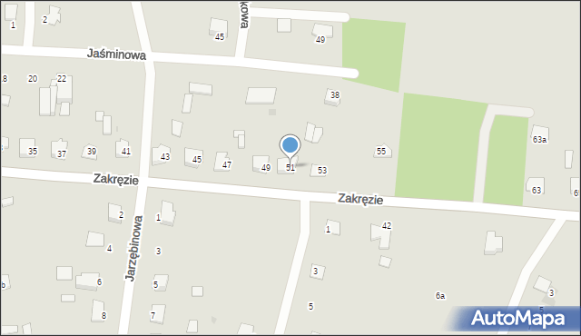 Wyszków, Zakręzie, 51, mapa Wyszków