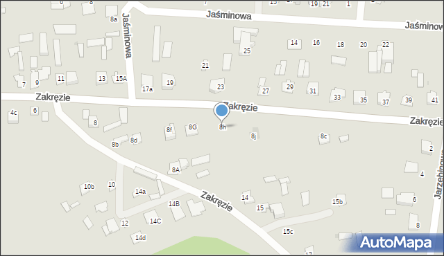 Wyszków, Zakręzie, 8h, mapa Wyszków