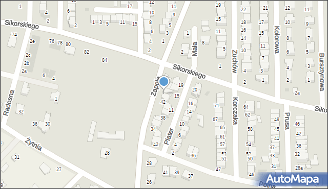 Wyszków, Zapole, 44, mapa Wyszków