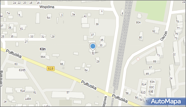 Wyszków, Zakolejowa, 31, mapa Wyszków