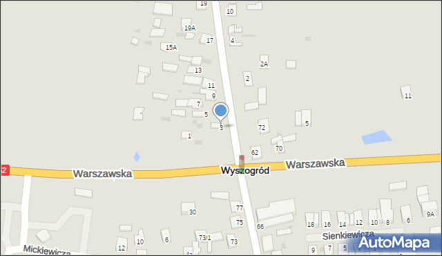 Wyszogród, Zamieście, 3, mapa Wyszogród