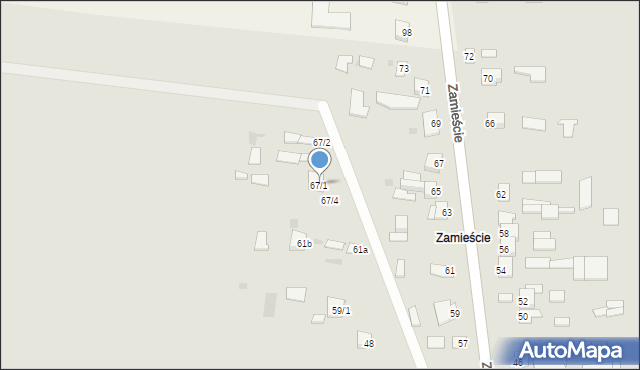 Wyszogród, Zamieście, 67/1, mapa Wyszogród