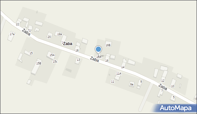 Żaba, Żaba, 16A, mapa Żaba