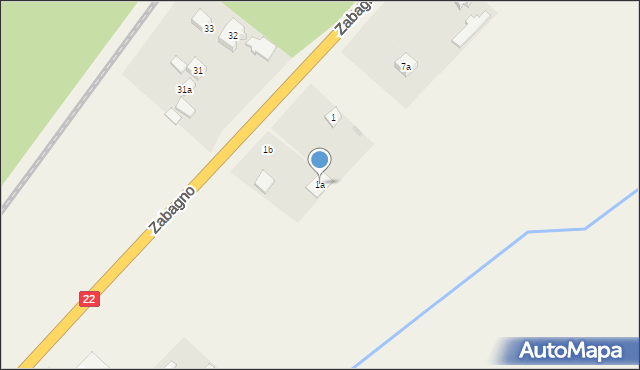 Zabagno, Zabagno, 1a, mapa Zabagno