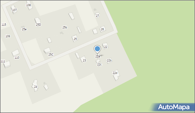 Zabagno, Zabagno, 22a, mapa Zabagno