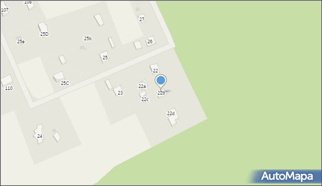 Zabagno, Zabagno, 22b, mapa Zabagno