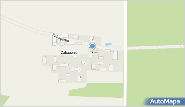 Zabagonie, Zabagonie, 2, mapa Zabagonie