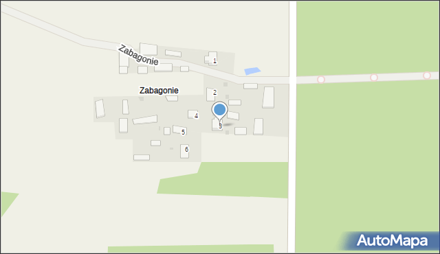 Zabagonie, Zabagonie, 3, mapa Zabagonie