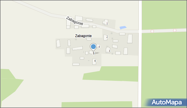 Zabagonie, Zabagonie, 5, mapa Zabagonie