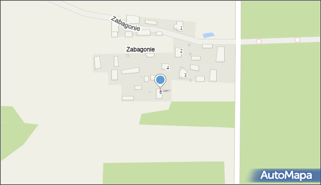 Zabagonie, Zabagonie, 6, mapa Zabagonie