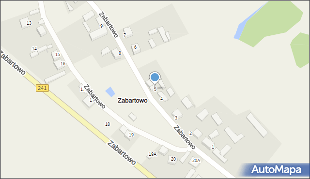 Zabartowo, Zabartowo, 5, mapa Zabartowo