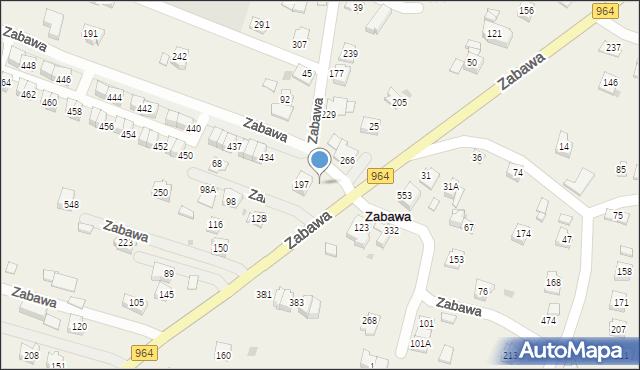Zabawa, Zabawa, 236, mapa Zabawa
