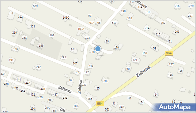 Zabawa, Zabawa, 39a, mapa Zabawa