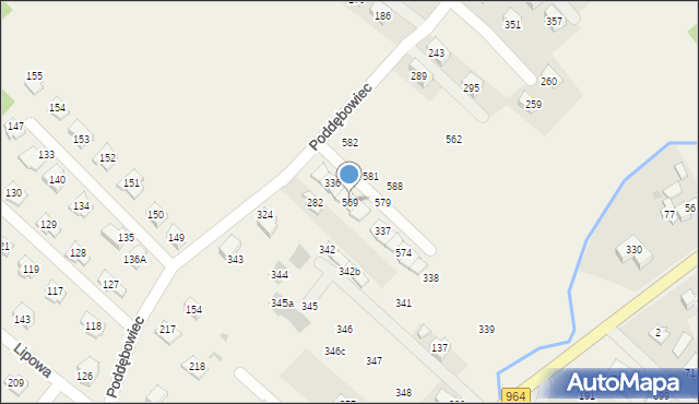 Zabawa, Zabawa, 569, mapa Zabawa