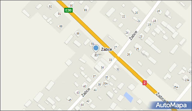 Żabce, Żabce, 83, mapa Żabce