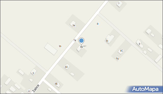 Żabce, Żabce, 8a, mapa Żabce