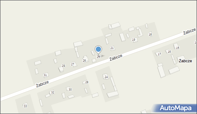 Żabcze, Żabcze, 25, mapa Żabcze