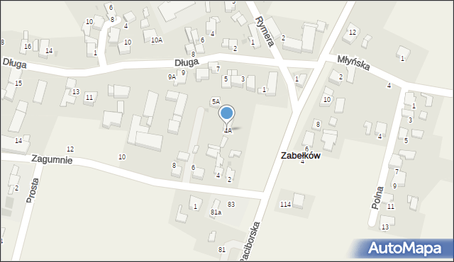 Zabełków, Zagumnie, 4A, mapa Zabełków
