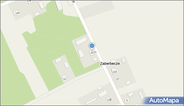 Zaberbecze, Zaberbecze, 11, mapa Zaberbecze