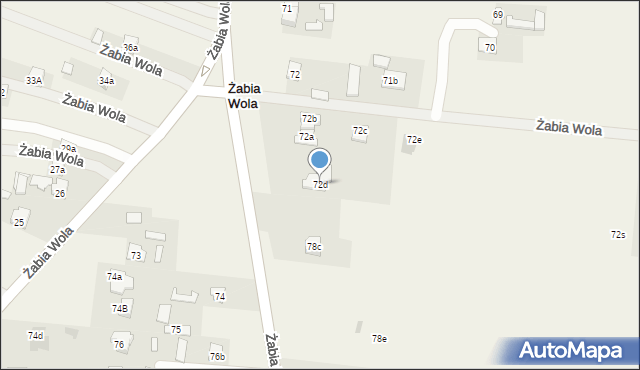 Żabia Wola, Żabia Wola, 72d, mapa Żabia Wola