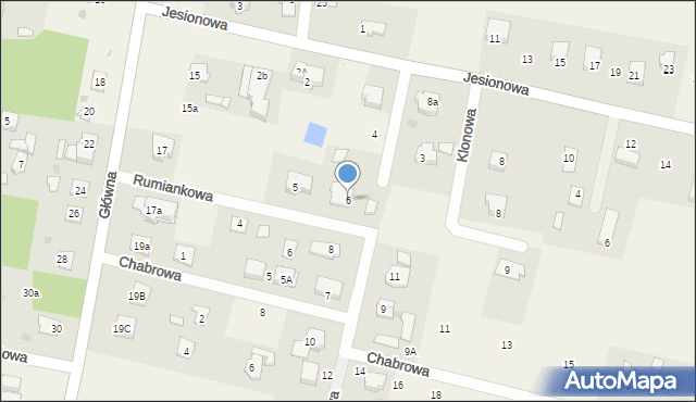 Żabia Wola, Zamknięta, 6, mapa Żabia Wola