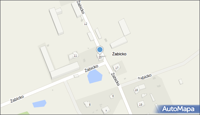 Żabicko, Żabicko, 10, mapa Żabicko