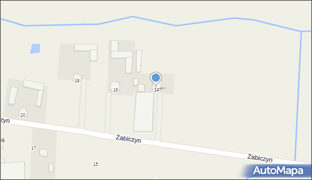 Żabiczyn, Żabiczyn, 14, mapa Żabiczyn