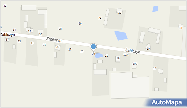 Żabiczyn, Żabiczyn, 23, mapa Żabiczyn