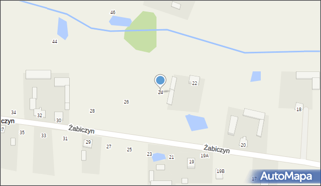 Żabiczyn, Żabiczyn, 24, mapa Żabiczyn