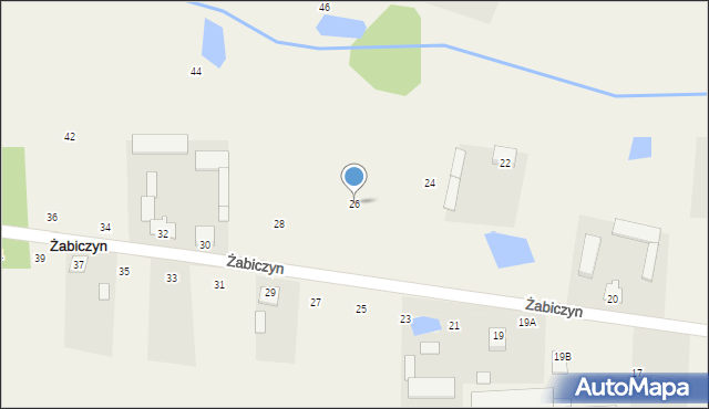 Żabiczyn, Żabiczyn, 26, mapa Żabiczyn