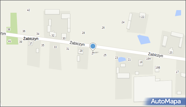 Żabiczyn, Żabiczyn, 27, mapa Żabiczyn
