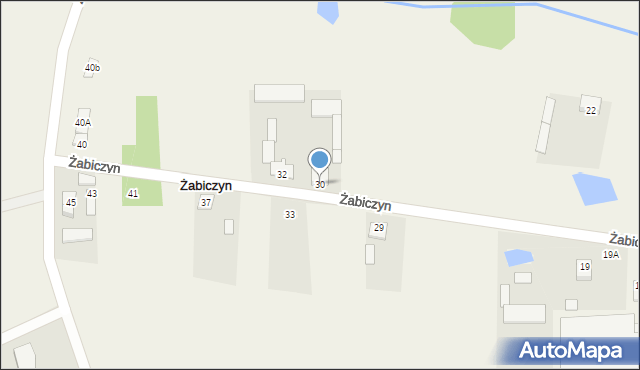 Żabiczyn, Żabiczyn, 30, mapa Żabiczyn