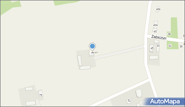 Żabiczyn, Żabiczyn, 77, mapa Żabiczyn