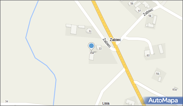 Żabiec, Żabiec, 33a, mapa Żabiec