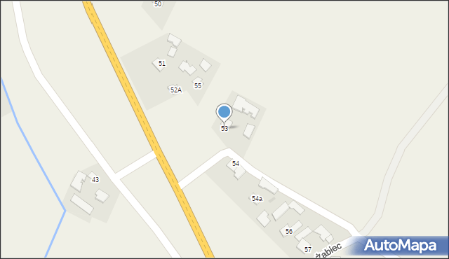 Żabiec, Żabiec, 53, mapa Żabiec