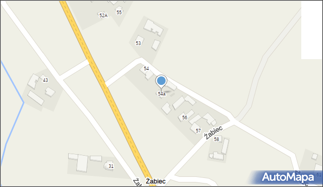 Żabiec, Żabiec, 54a, mapa Żabiec