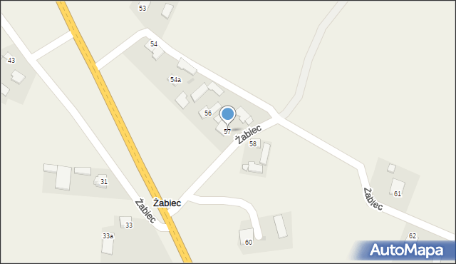 Żabiec, Żabiec, 57, mapa Żabiec