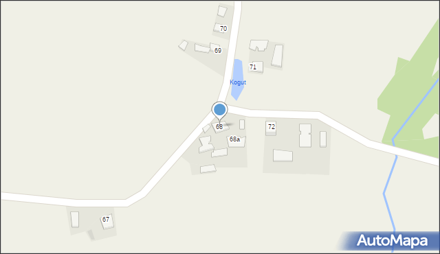 Żabiec, Żabiec, 68, mapa Żabiec