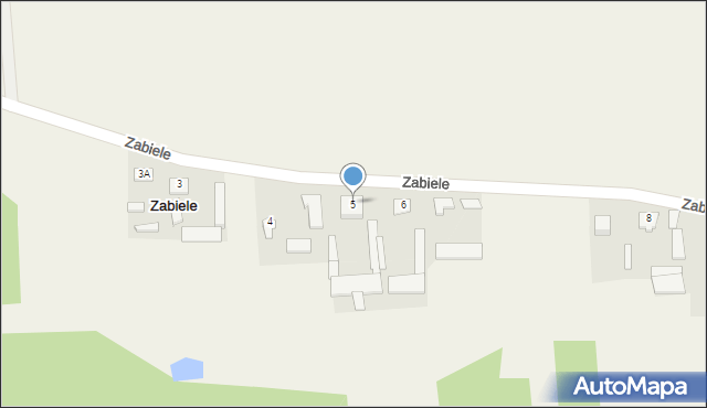 Zabiele, Zabiele, 5, mapa Zabiele