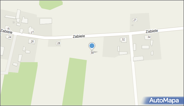 Zabiele, Zabiele, 30, mapa Zabiele