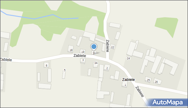 Zabiele, Zabiele, 20, mapa Zabiele