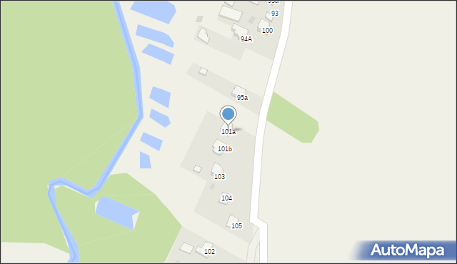 Zabiele, Zabiele, 101a, mapa Zabiele