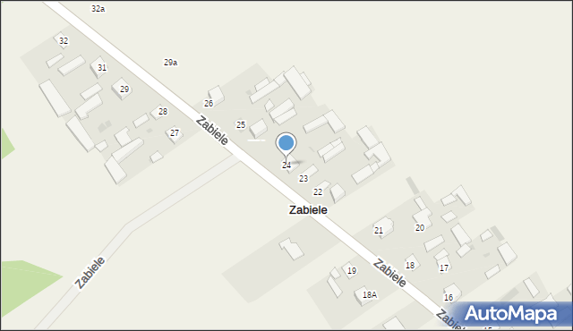 Zabiele, Zabiele, 24, mapa Zabiele