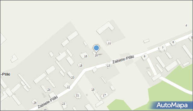 Zabiele-Piliki, Zabiele-Piliki, 14, mapa Zabiele-Piliki